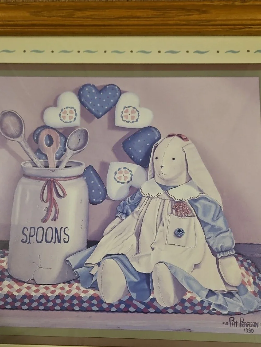 Vintage Pat Pearson Country Bunny Framed Print
